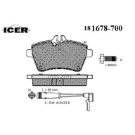 Klocki hamulcowe - Klocki hamulcowe - komplet ICER 181678-700 - miniaturka - grafika 1