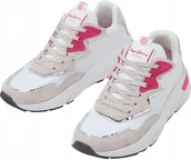 Botki damskie - Pepe Jeans Arrow Light Damskie Buty Białe Sportowe Niskie 37 Awe - miniaturka - grafika 1