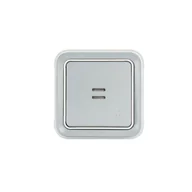 Wyłączniki światła i elektryczne - Legrand Przycisk pojedynczy podświetlany PLEXO55 IP55 szary - miniaturka - grafika 1