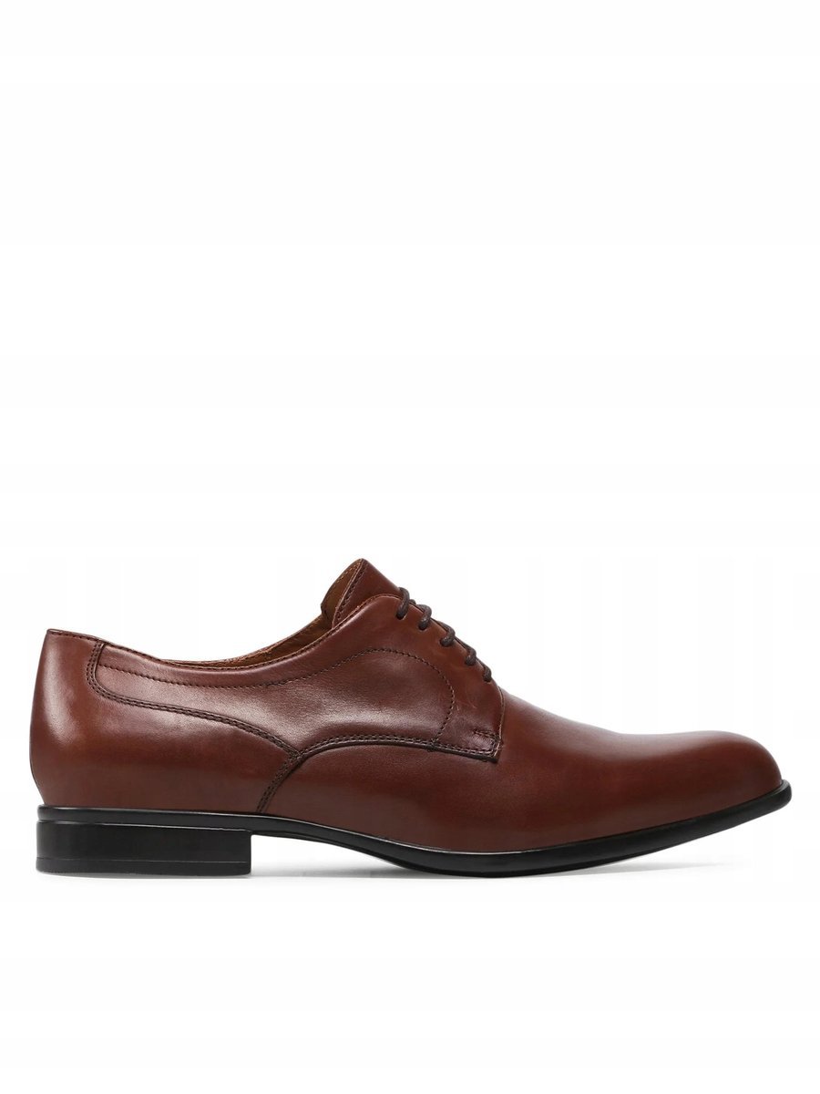 GEOX IACOPO MĘSKIE PÓŁBUTY ELEGANCKIE BRĄZOWE SKÓRZANE 46 16KA