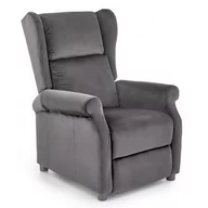 Fotele - Popielaty rozkładany fotel uszak - Alden 2X - miniaturka - grafika 1
