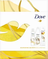 Zestawy kosmetyków damskich - Dove XMASS - Zestaw Yellow (Żel pod prysznic Secrets Restoring 250ml + Body lotion 250ml + Body - miniaturka - grafika 1