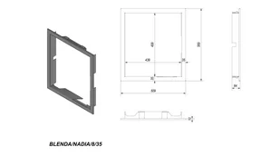 blenda do wkładu NADIA 8 szerokość ramki 35 mm - Akcesoria kominkowe - miniaturka - grafika 1