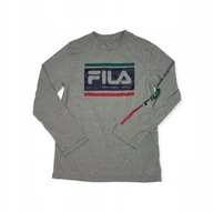 Bluzki damskie - Koszulka bluzka chłopiec szara FILA 10/12 lat - miniaturka - grafika 1