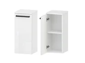 Szafki łazienkowe - Słupek Łazienkowy ATHOS 1D D L - Uchwyt Czarny Mat - miniaturka - grafika 1