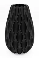 Wazony i flakony - Nowoczesny wazon na suche kwiaty / LEGO - czarny matowy, nietłukący 20cm - miniaturka - grafika 1