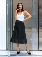 Spódnice - Sinsay - Spódnica midi - czarny - miniaturka - grafika 1