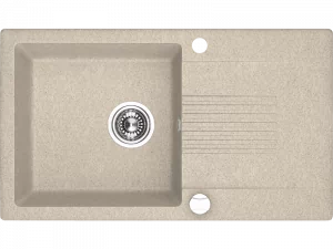 Laveo SBC 411T Zlewozmywak granitowy1 komora z ociekaczem Wymiary 440x760x185 mm Wymiar szafki 500 mmWyko$597czenie be$598W zestawie z syfonem Space Saving i korkiem automatycznym - Zlewozmywaki - miniaturka - grafika 1