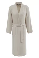 Szlafroki męskie - Unisex szlafrok waflowy PIQUE Jasnobeżowy M - miniaturka - grafika 1