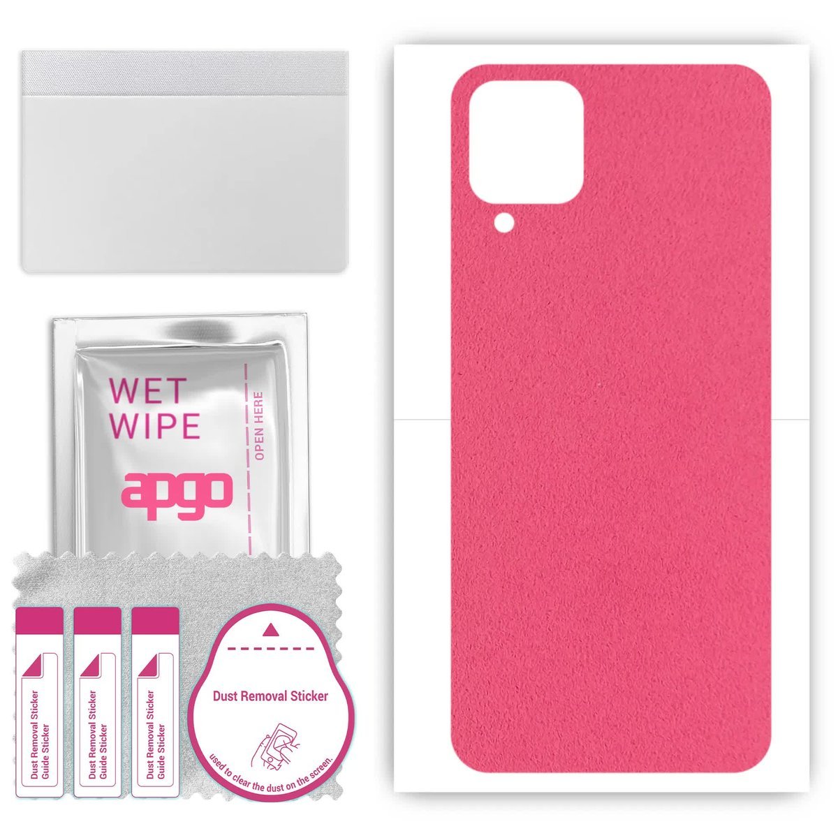 Folia naklejka skórka strukturalna na TYŁ Zamsz do Samsung Galaxy F22 - Zamsz Różowy - apgo SKINS