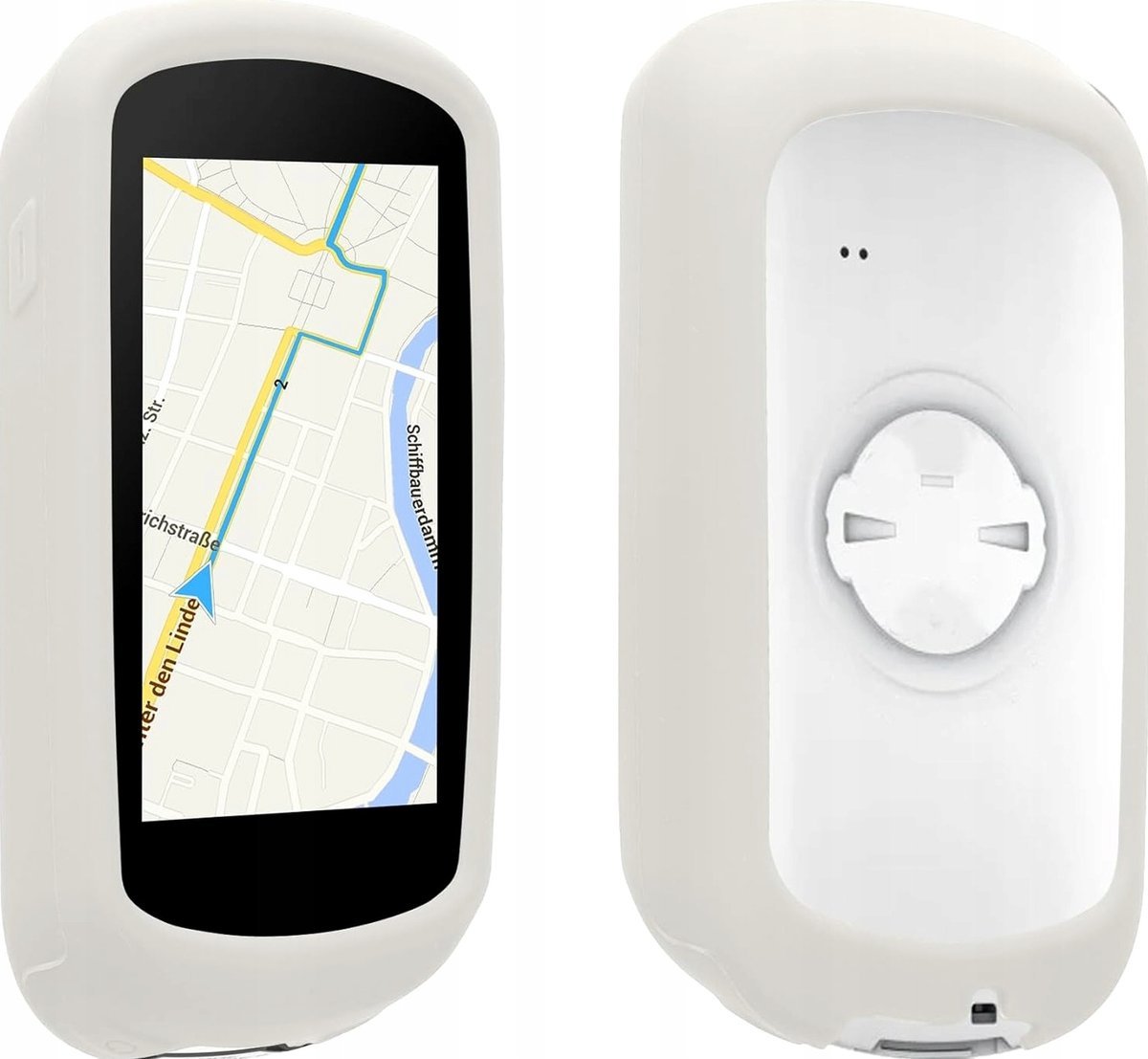 kwmobile Silikonowe etui kompatybilne z Garmin Edge Explore 2 – miękkie etui na rower GPS, ochraniacz zderzak – białe