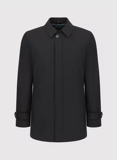 Płaszcze męskie - Przejściowy płaszcz męski w kolorze czarnym - grafika 1