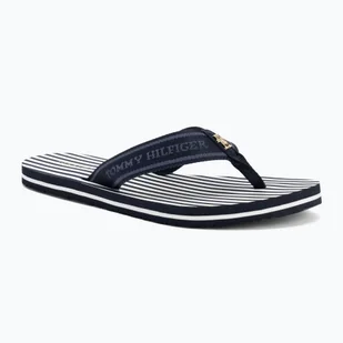 Japonki damskie Tommy Hilfiger Stripes Beach Sandal space blue - Klapki i japonki damskie Japonki damskie Tommy Hilfiger Stripes Beach Sandal space blue - Klapki i japonki damskie - miniaturka - grafika 1