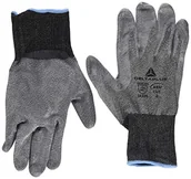 Rękawice robocze - Deltaplus Delta Plus VECUT36GR10 Softnocut rękawiczki z delikatnym dzianiny, powierzchnia dłoni pokryta nitrylem, szare, 10, 120 sztuk - miniaturka - grafika 1