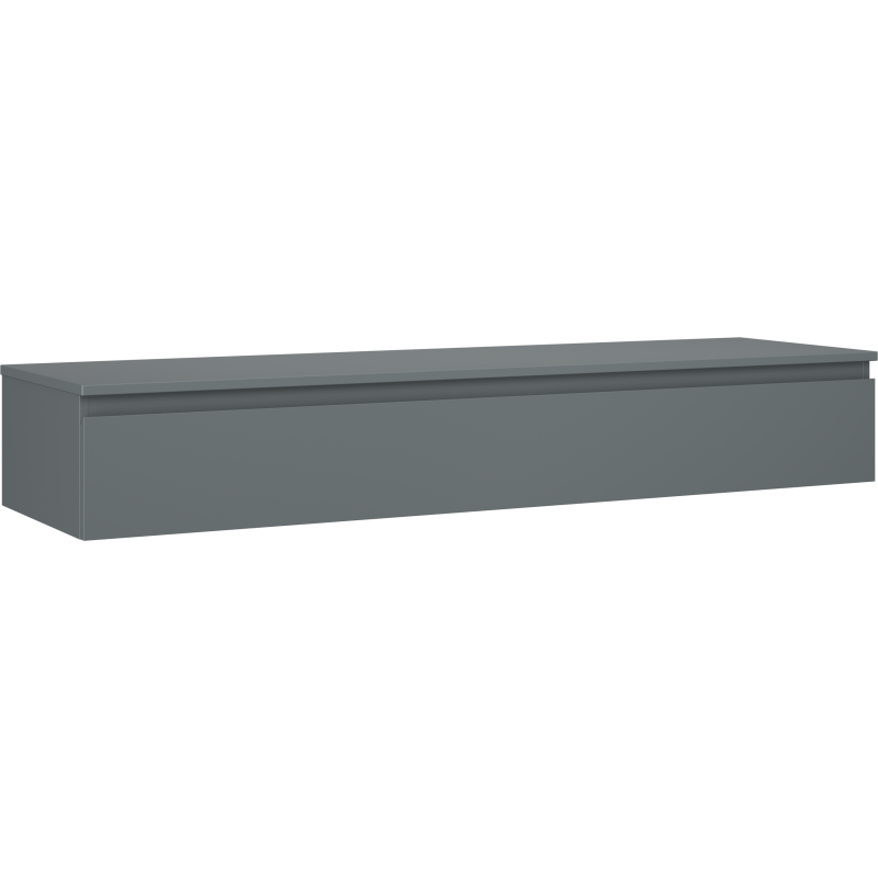 Mexen Orio szafka łazienkowa podumywalkowa 160 cm z blatem, 1 szuflada, grafit mat - 91A10-16023-1-BFC66