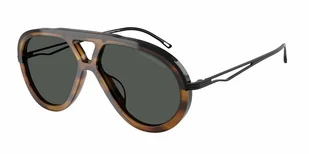 Okulary Przeciwsłoneczne Emporio Armani EA 4242U Shiny Striped Brown - Okulary przeciwsłoneczne - miniaturka - grafika 1