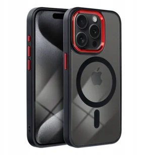 Futerał COLOR EDGE MAG COVER kompatybilny z MagSafe do IPHONE 17 Air czarno czerwony - Etui i futerały do telefonów - miniaturka - grafika 1