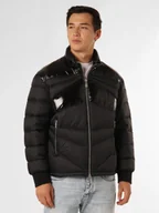 Kurtki męskie - Armani Exchange Męska kurtka puchowa Mężczyźni Puch czarny jednolity, L - miniaturka - grafika 1