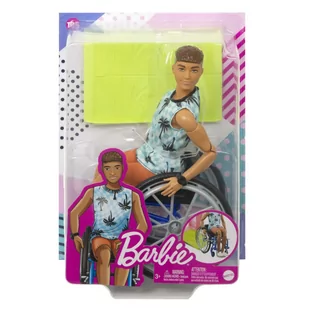 Lalka Barbie Fashionistas Ken na wózku inwalidzkim Mattel - Lalki dla dziewczynek - miniaturka - grafika 1