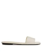 Klapki i japonki damskie - Calvin Klein Klapki Flat Slide Jacq HW0HW02388 Écru - miniaturka - grafika 1