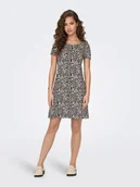 Sukienki - ONLY Sukienka "Bera" w kolorze beżowo-czarnym - miniaturka - grafika 1