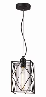 Ezra lampa wisząca 1 plomienna czarna 337901-02 - Lampy sufitowe - miniaturka - grafika 1