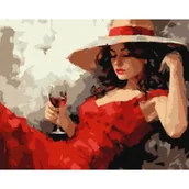 Malowanie po numerach - Ideyka Malowanie po numerach - Dziewczyna w kapeluszu - miniaturka - grafika 1