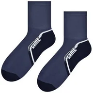 Skarpetki męskie - Skarpety męskie sportowe STEVEN 057 wzorzyste 261 denim - miniaturka - grafika 1