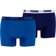 Majtki męskie - Bokserki męskie Puma Basic Boxer 2P niebieskie 521015001 420 - miniaturka - grafika 1