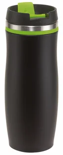 Kubek termiczny o podwójnych ściankach DARK CREMA, czarny, zielony - Kubki termiczne - miniaturka - grafika 1