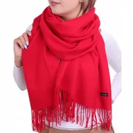 Apaszki i szaliki damskie - ﻿Szal damski kaszmirowy duży szalik Wysoka Jakość czerwony - miniaturka - grafika 1