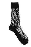 Skarpetki męskie - BOSS Męskie skarpety Rs Monogramsilver Mc Regular Socks, czarny (Black1), 43-46 EU - miniaturka - grafika 1