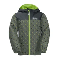 Moda i Uroda OUTLET - Dziecięca kurtka Jack Wolfskin RAINBOW PAW JACKET K thyme green all over - 92 - miniaturka - grafika 1