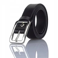 Paski - Pasek damski srebrna klamra skora naturalna 90cm - miniaturka - grafika 1