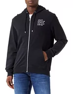 Bluzy męskie - s.Oliver Męska bluza z kapturem, szara/czarna, XXL, szary/czarny, XXL - miniaturka - grafika 1