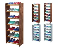 Szafki na buty - 7-półkowy regał na obuwie RBS /szer.45 cm/ Brąz-Olcha / Wamar-Sosenka - miniaturka - grafika 1