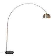 Lampy stojące - QAZQA Lampa łukowa stalowy metalowy klosz 33 cm regulowany - XXL - miniaturka - grafika 1