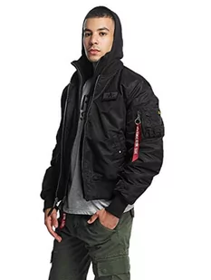 Alpha Industries Męska kurtka bomberka MA-1 D-Tec SE, czarno-czarna, S, czarny/czarny, S - Kurtki męskie - miniaturka - grafika 1