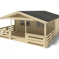 Altany ogrodowe - Domek ogrodowy ALTANKA - 6x5 m z tarasem 6x3m - 48 m2, drewniany, 1szt. - miniaturka - grafika 1