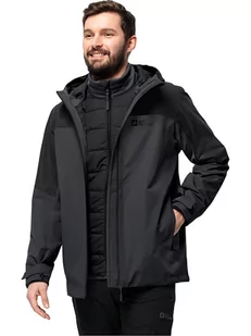 Jack Wolfskin Kurtka funkcyjna 3w1 "Glaabach" w kolorze czarnym - Kurtki i kamizelki sportowe męskie - miniaturka - grafika 1
