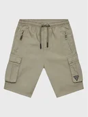 Spodenki damskie - Guess Szorty materiałowe L2RD01 D3XN0 Khaki Regular Fit - miniaturka - grafika 1