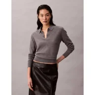 Swetry damskie - Calvin Klein Sweter | Relaxed fit | z dodatkiem wełny - miniaturka - grafika 1