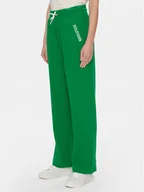 Spodnie sportowe damskie - Tommy Hilfiger Spodnie dresowe UW0UW04946 Zielony Relaxed Fit - miniaturka - grafika 1