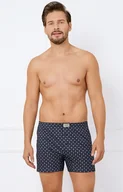 Majtki damskie - Bawełniane bokserki męskie Rajmund, Kolor granatowy-wzór, Rozmiar M, Italian Fashion - Primodo.com - miniaturka - grafika 1