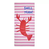 Ręczniki - Różowy ręcznik plażowy 160x76 cm Shell Yeah – Catherine Lansfield - miniaturka - grafika 1
