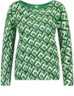 Swetry damskie - GERRY WEBER Edition Sweter damski 870507-44711, zielony nadruk, 38, Zielony nadruk, 38 - miniaturka - grafika 1