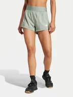Spodenki damskie - adidas Szorty sportowe Hyperglam Woven JC7392 Zielony Regular Fit - miniaturka - grafika 1