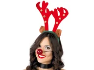 Pozostałe akcesoria świąteczne - Guirca Opaska Rogi renifera z dzwoneczkami - 1 szt. GU42096 - miniaturka - grafika 1