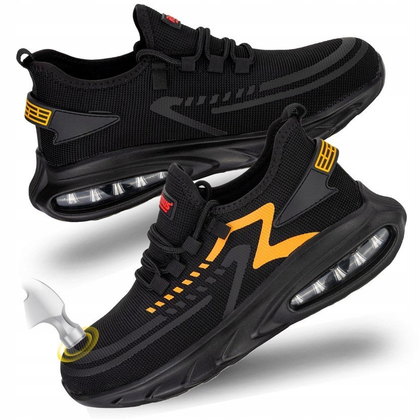 BUTY ROBOCZE komfortowe z metalowym PODNOSKIEM ODDYCHAJĄCE sportowe PÓŁBUTY