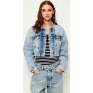 Kurtki damskie - Tommy Jeans Jeansowa kurtka Cropped Fit - miniaturka - grafika 1